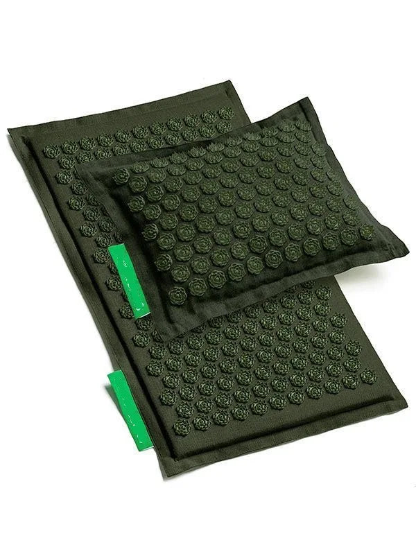 Earths Alchemy Acupressure Mat Linen with Coconut Palm fill use for Back, Neck and feet, reduce pain and improve sleep.